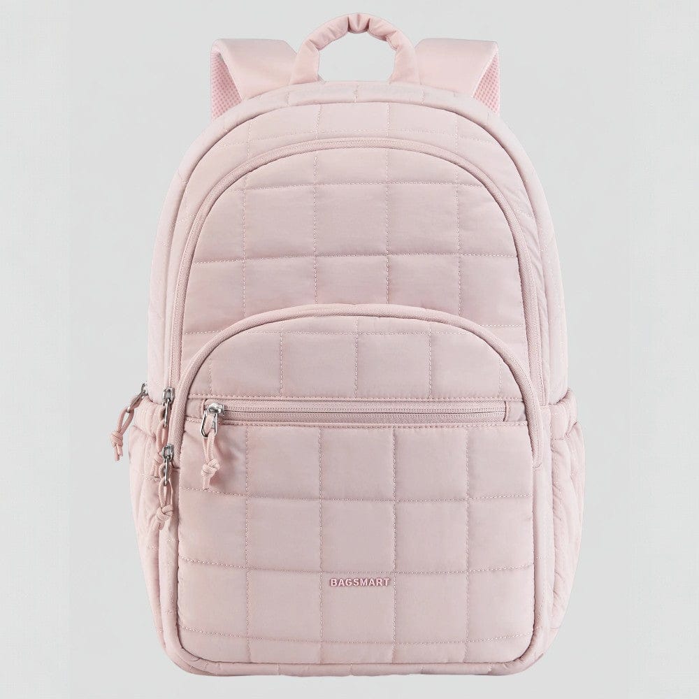 Rose Sac À Dos Ordinateur Femme Matelassé 15,6 Pouces