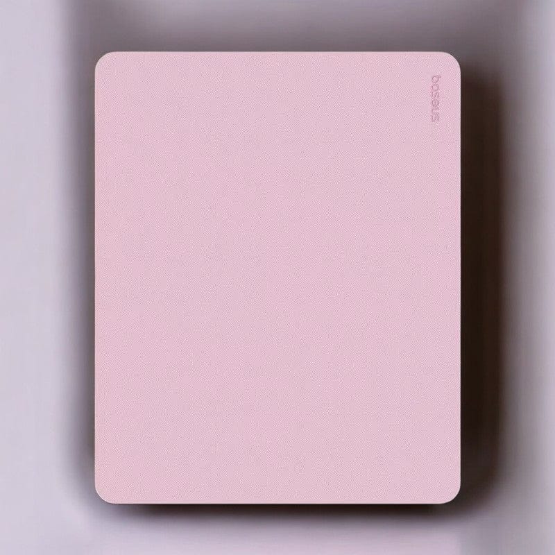 Rose Tapis de Souris en Cuir PU Antidérapant 26x21cm pour Station de Travail