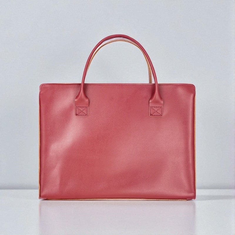 Rouge / 15.6 pouces Sacoche Ordinateur Pour Femme Cuir Synthétique Élégant 13 à 16 Pouces