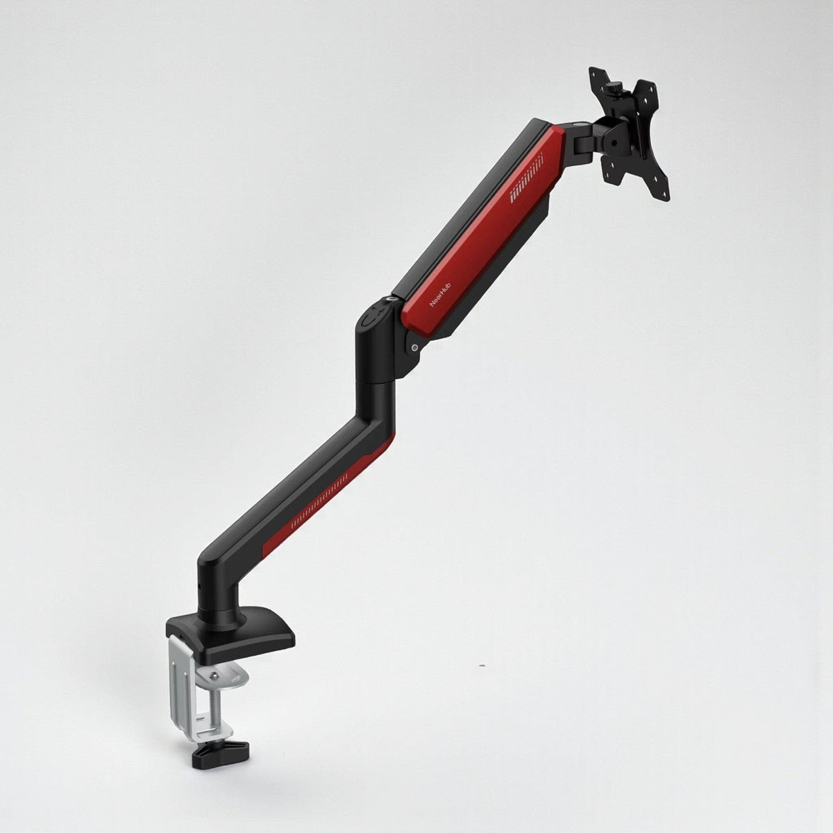 Rouge Bras Écran PC Articulé Simple 13-32 pouces - Support Bureau Ergonomique