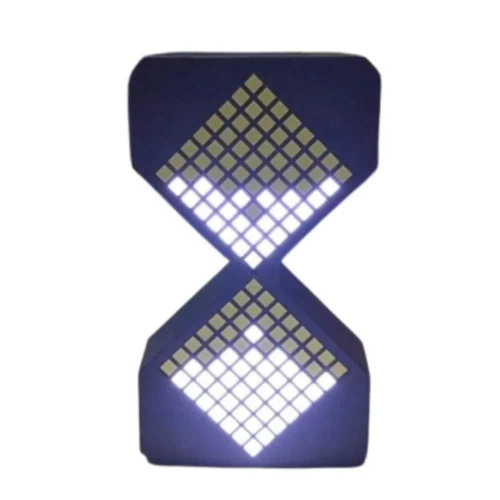 Sablier VOXEL bleu foncé avec affichage LED blanc pour une productivité augmentée au bureau.