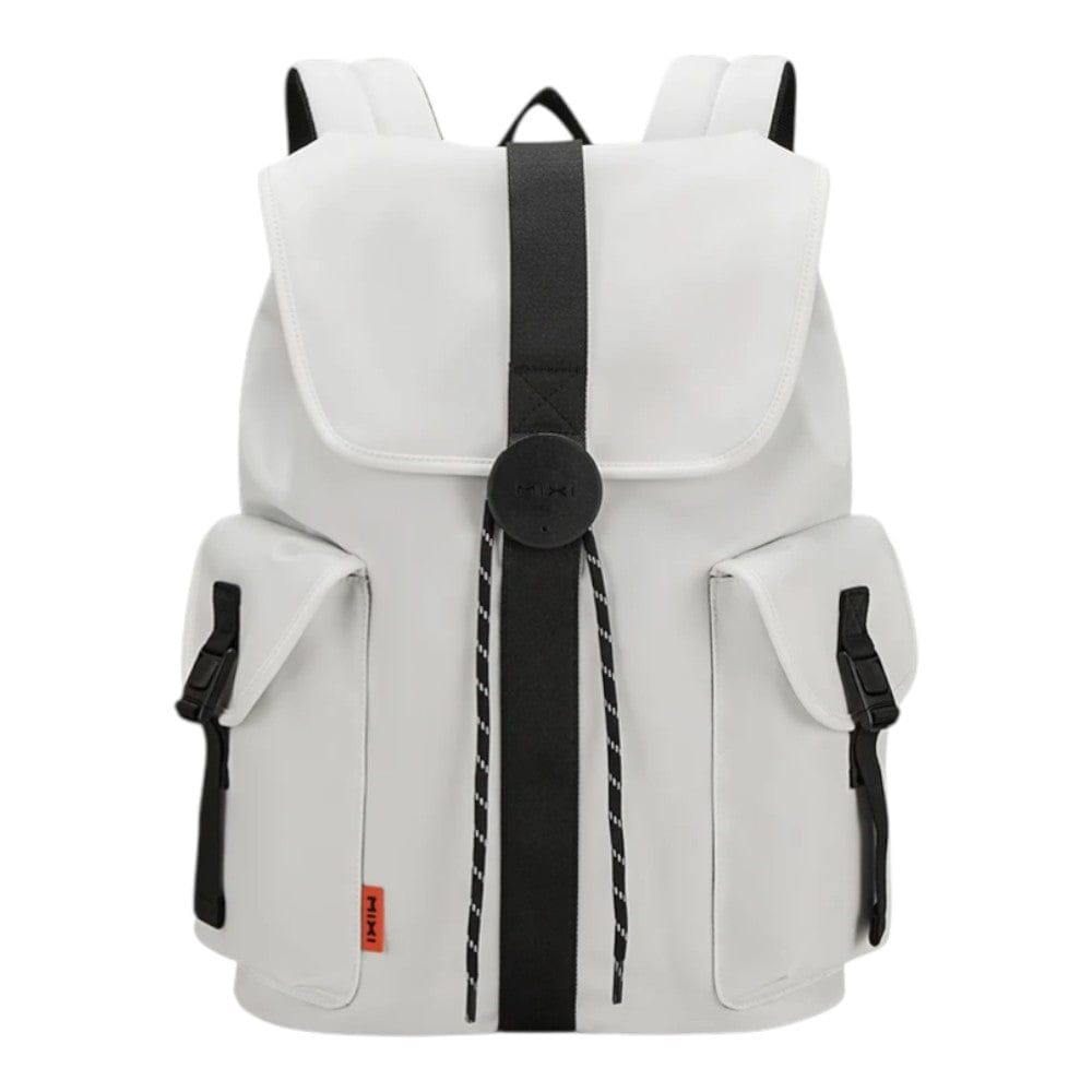 Sac à dos Mixi 16 pouces blanc immaculé, idéal pour un style urbain et minimaliste.