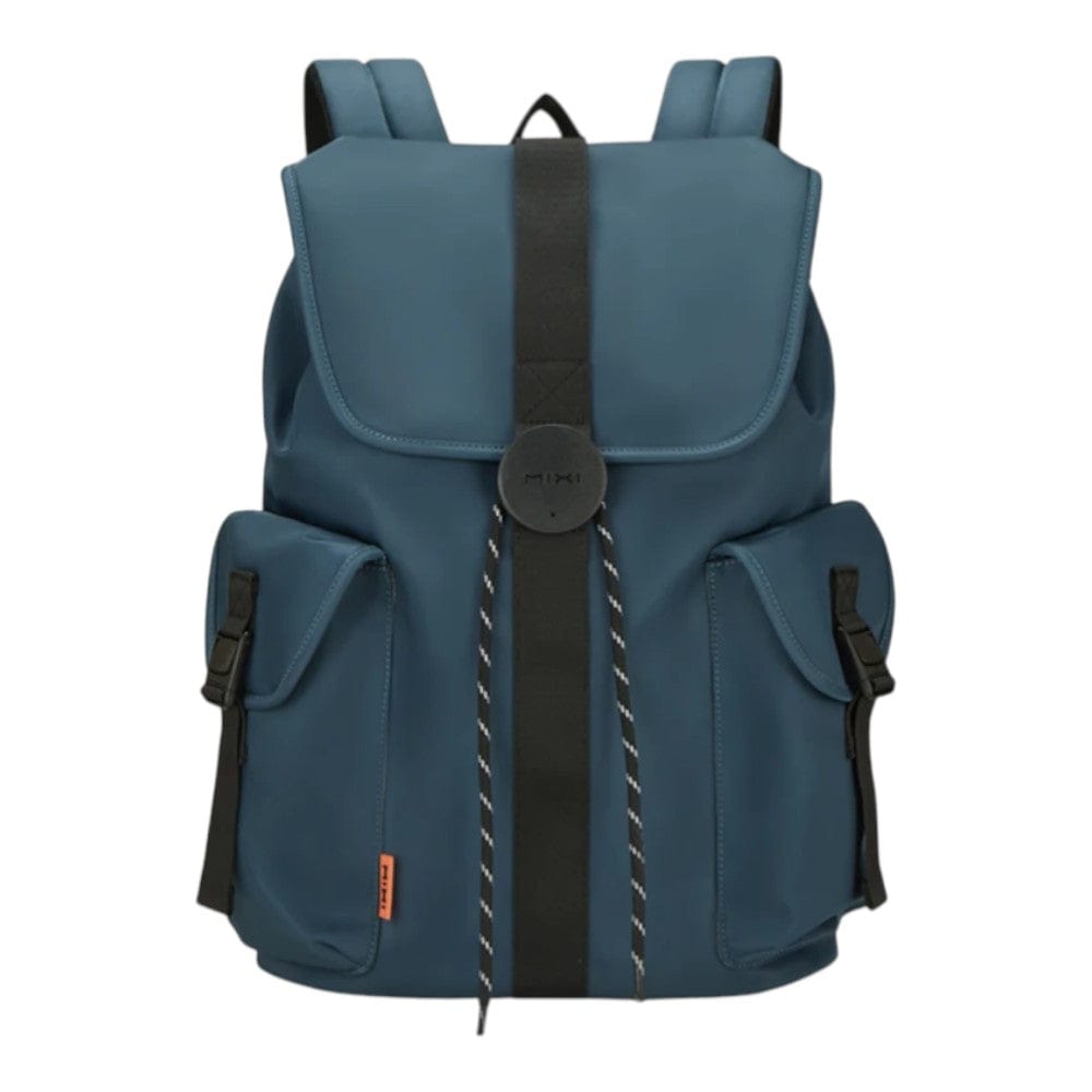 Sac à dos Mixi 16 pouces de couleur bleu paon avec design épuré et fermeture magnétique.