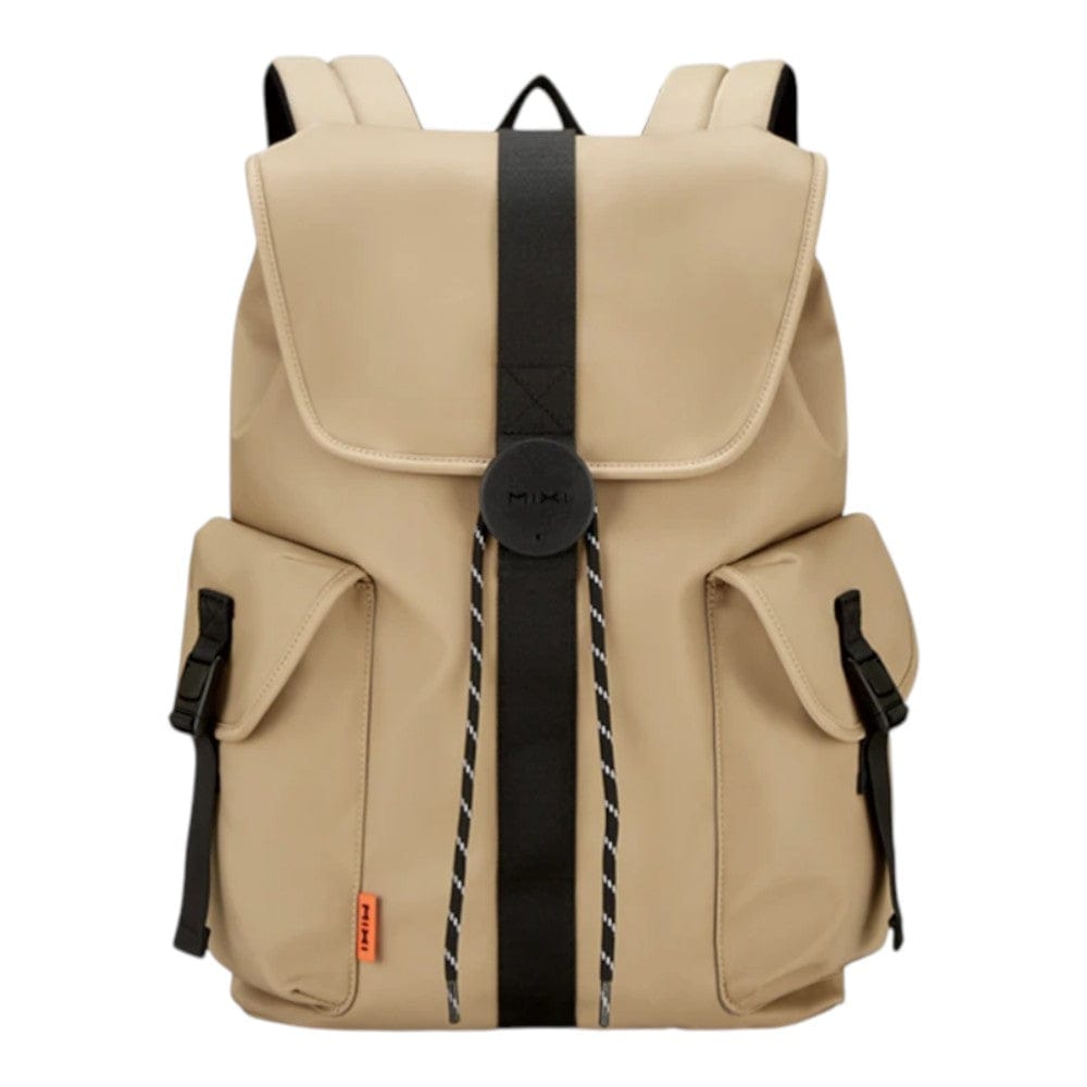 Sac à dos Mixi 16 pouces couleur marron/beige sable, alliant esthétique et protection.