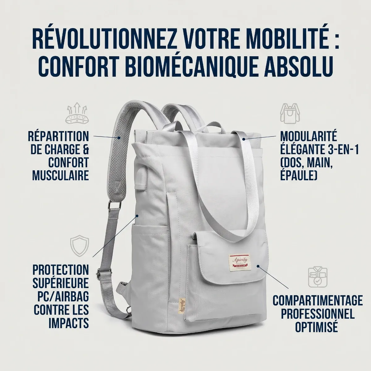 Bénéfices ergonomiques clés du sac à dos ordinateur femme Allure