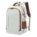 Sac à dos ordinateur femme Avena coloris blanc beige sur fond blanc
