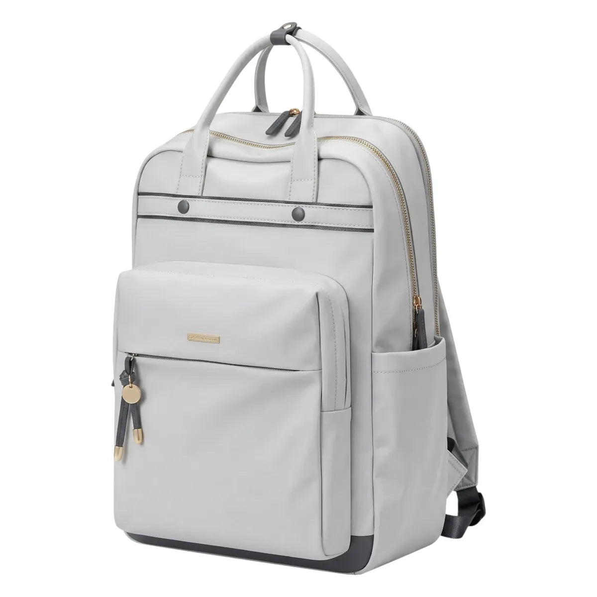 Sac à dos ordinateur femme Duna gris, vue principale épurée.