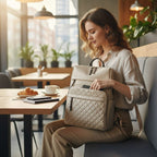 Sac à Dos Ordinateur Femme Élégant Matelassé