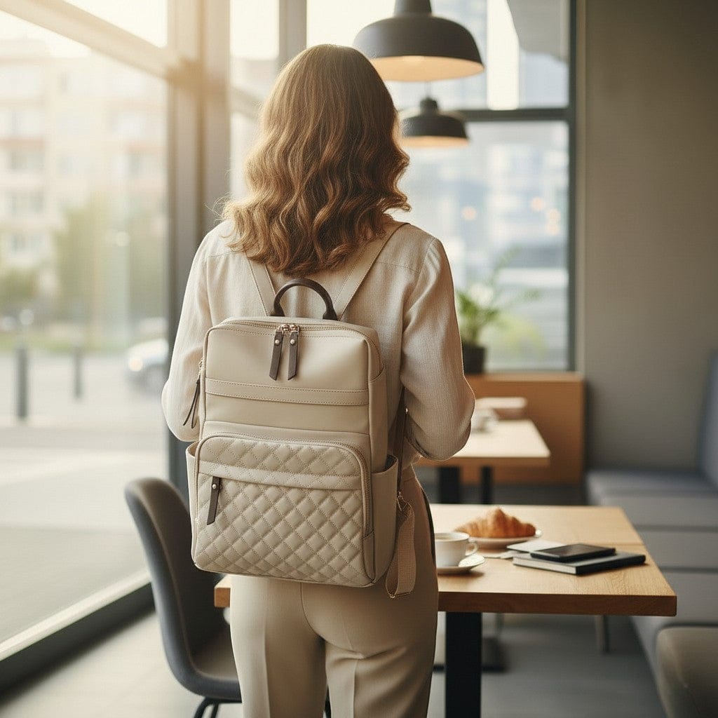 Sac à Dos Ordinateur Femme Élégant Matelassé