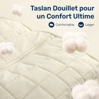 Texture rapprochée du tissu Taslan douillet et ultra léger composant le sac à dos ordinateur femme Elya