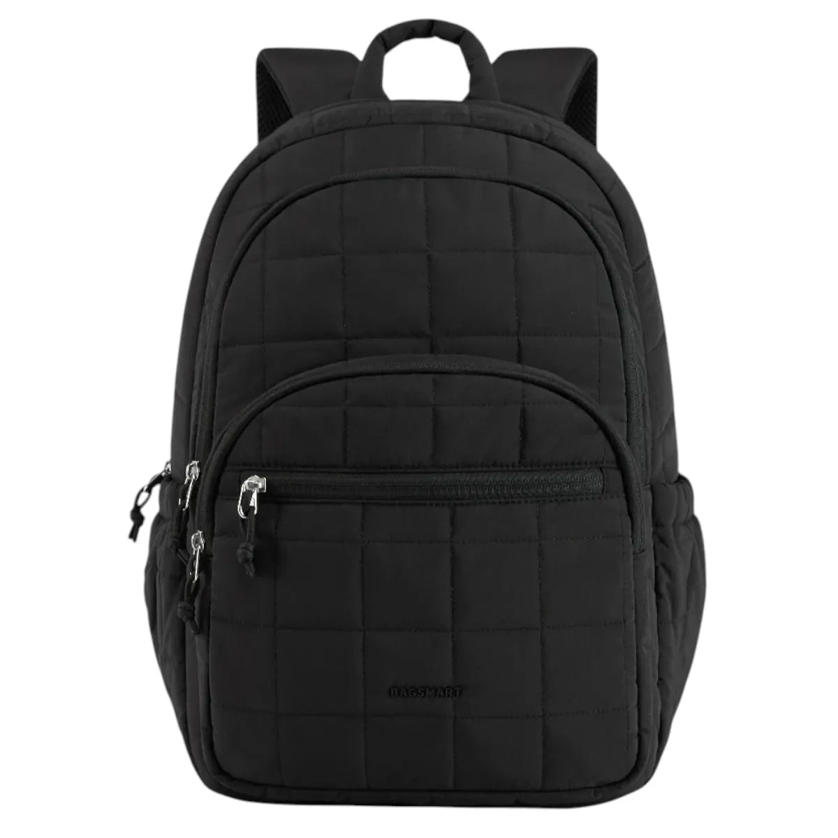 Sac à dos ordinateur femme Elya en version noir matelassé imperméable pour le bureau