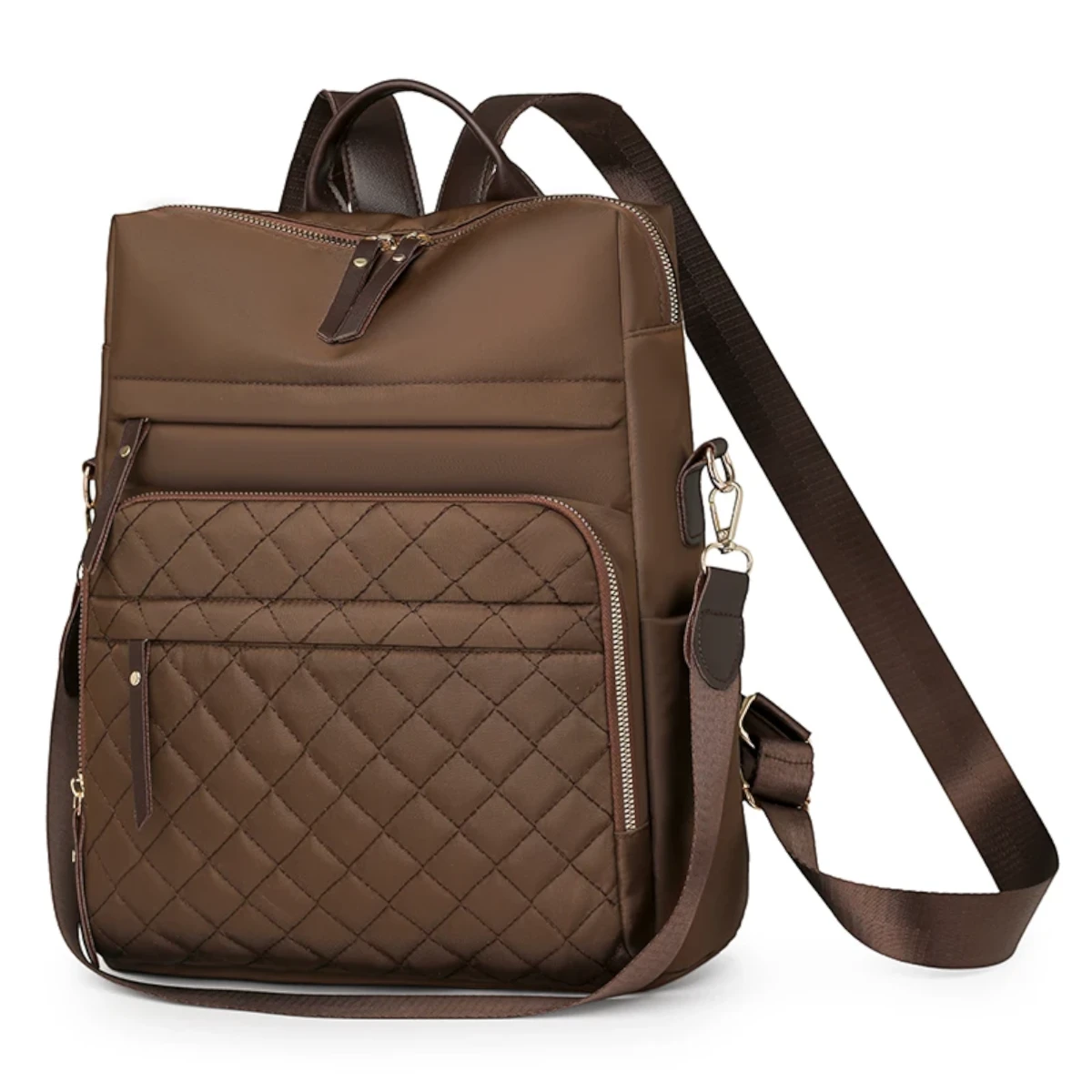 Sac à dos femme ordinateur Elysée marron chocolat, idéal pour le rangement de vos outils connectés.