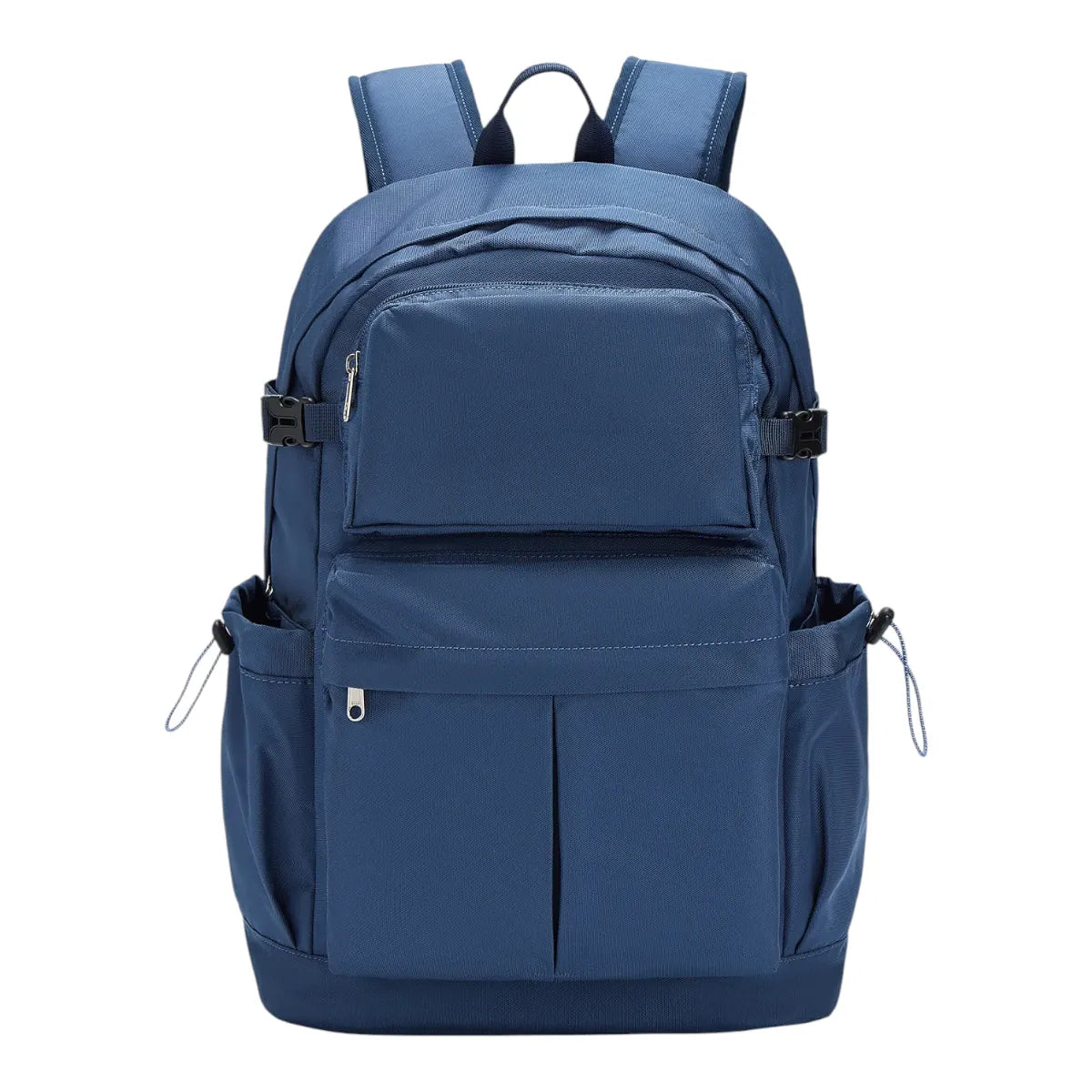 Photo de face sur fond blanc du sac à dos ordinateur femme Libra en coloris bleu.