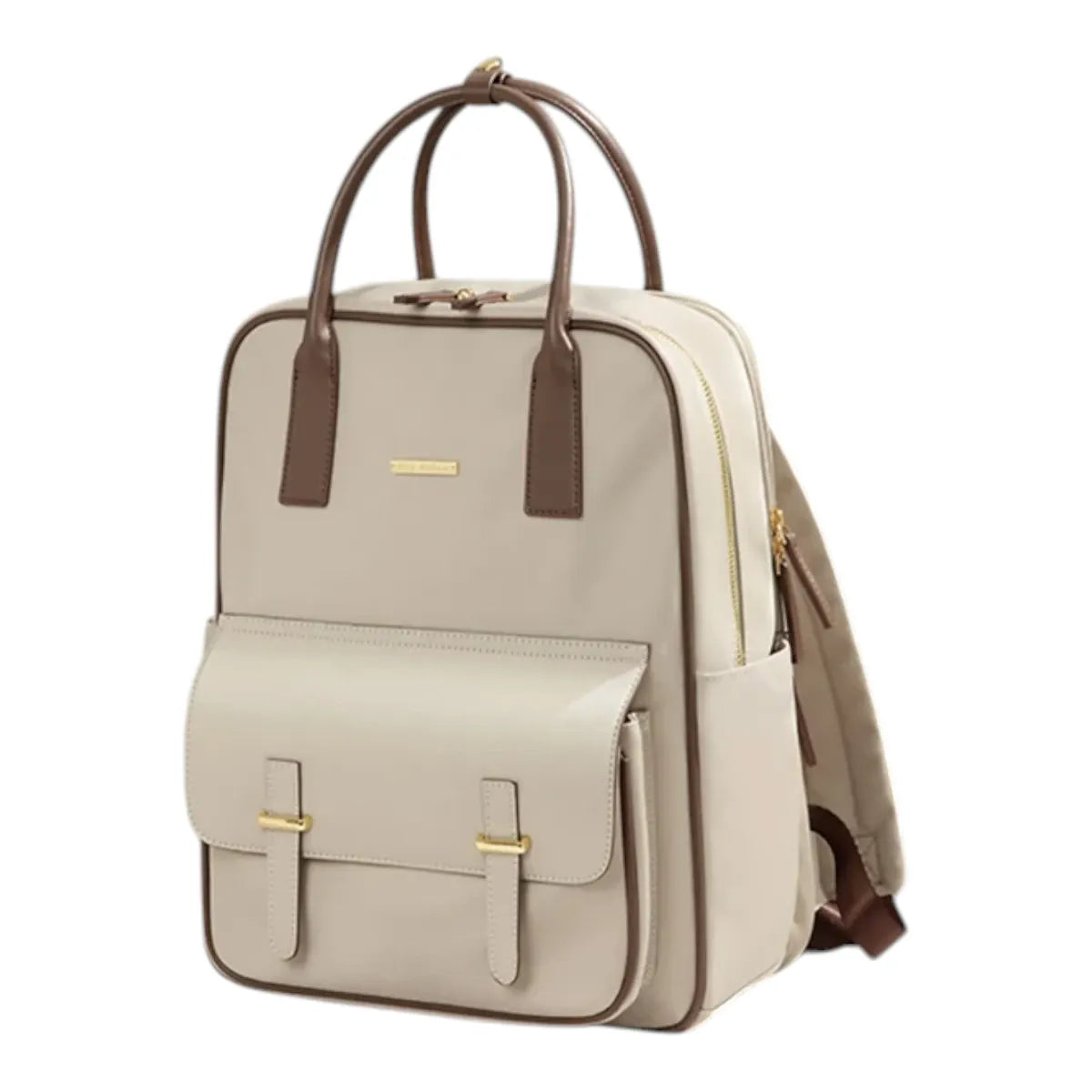 Sac à dos ordinateur femme Lotusia couleur beige vu de face