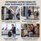 Quatre cas d'usage du sac à dos ordinateur femme Lotusia : métro, réunions, voyage, télétravail