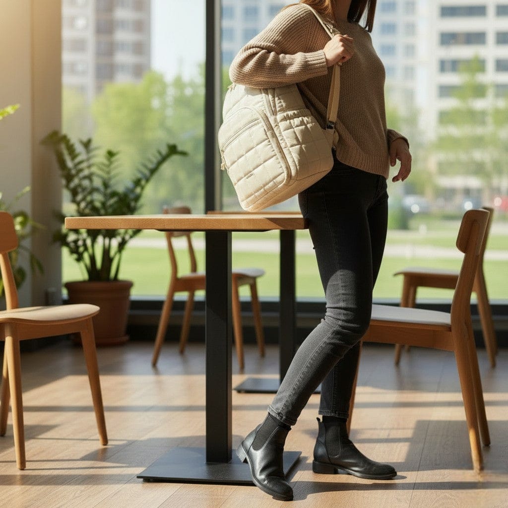 Sac À Dos Ordinateur Femme Matelassé 15,6 Pouces