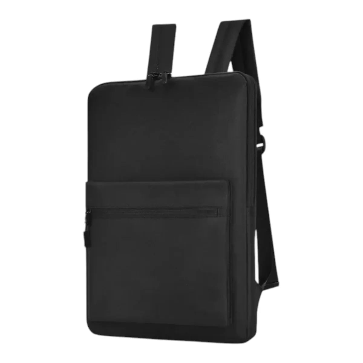 Sac à dos ordinateur femme Pluma noir vu de face sur fond blanc