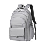 Sac à dos ordinateur femme Sillage 9011 en textile Oxford gris, idéal pour le commuting professionnel.