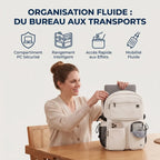 Rangement fluide d'un PC portable dans le sac à dos ordinateur femme Urbana