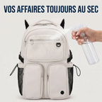 Démonstration du tissu déperlant et imperméable du sac à dos ordinateur femme Urbana