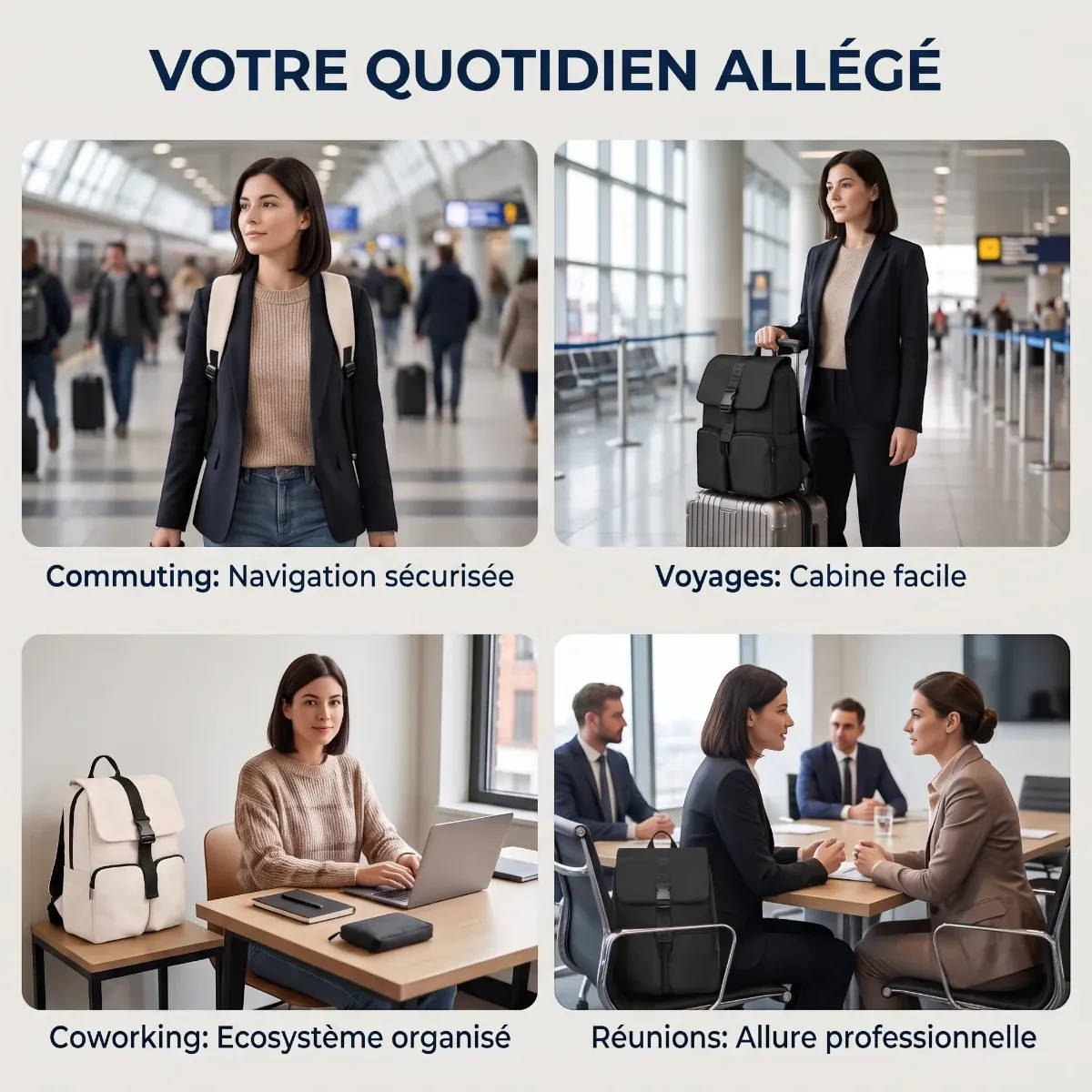 Les différents cas d'utilisation du sac à dos ordinateur femme Zéphira