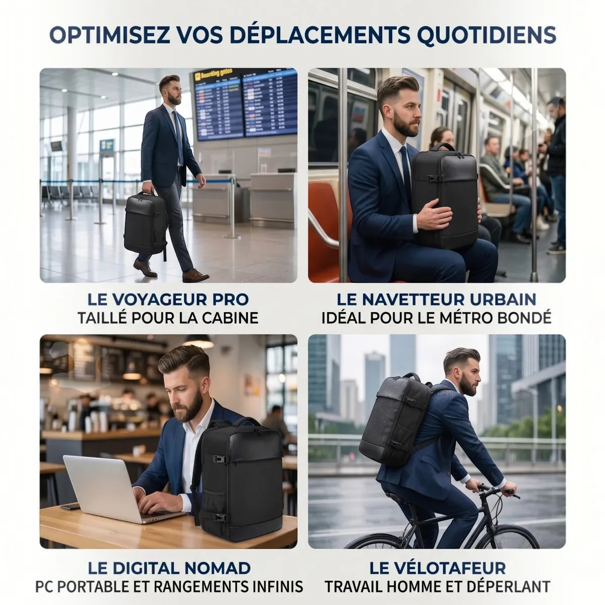 Les différents cas d'utilisation au quotidien du sac à dos ordinateur homme AeroVault