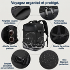 Détails d'ingénierie et tissu imperméable déperlant du sac à dos ordinateur homme AeroVault