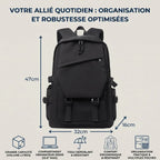 Dimensions, capacité et caractéristiques du sac à dos ordinateur homme Asymek