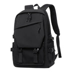 Sac à dos ordinateur homme Asymek noir de face sur fond blanc