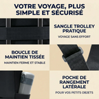 Détails de la sangle trolley, de la boucle de maintien et de la poche latérale du Sac à dos ordinateur homme Classic Business V2.