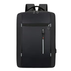 Sac à dos ordinateur homme ErgoStride en coloris Noir Intense, style minimaliste uni.