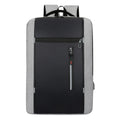 Sac à dos ordinateur homme ErgoStride gris et noir, vue de face sur fond épuré.