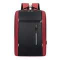 Sac à dos ordinateur homme ErgoStride en coloris Rouge Cardinal, design bi-matière.
