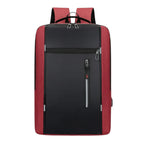 Sac à dos ordinateur homme ErgoStride en coloris Rouge Cardinal, design bi-matière.