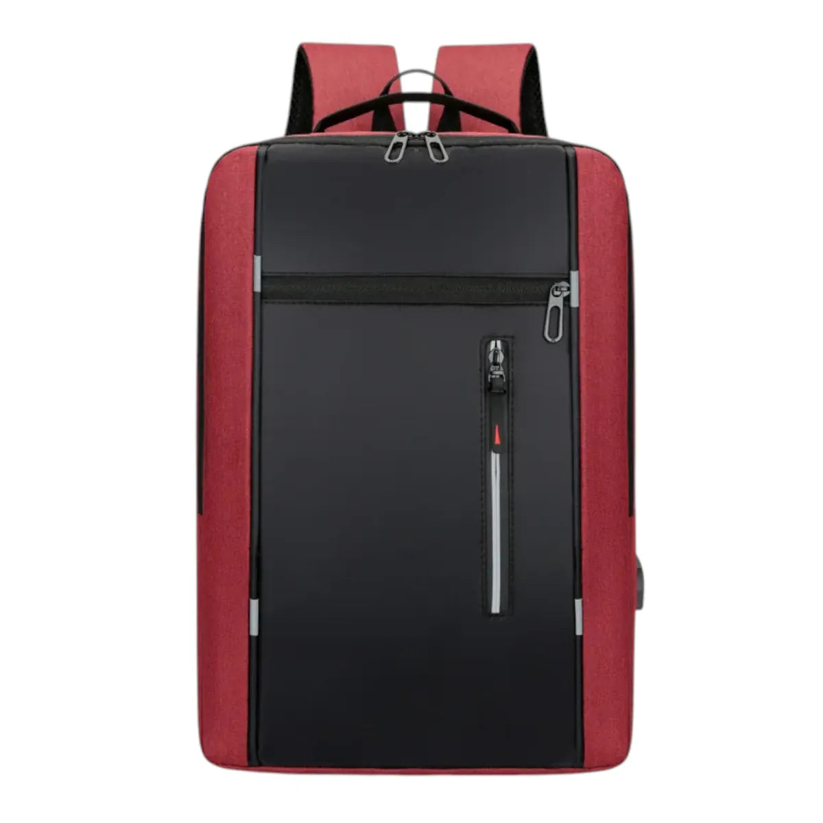 Sac à dos ordinateur homme ErgoStride en coloris Rouge Cardinal, design bi-matière.