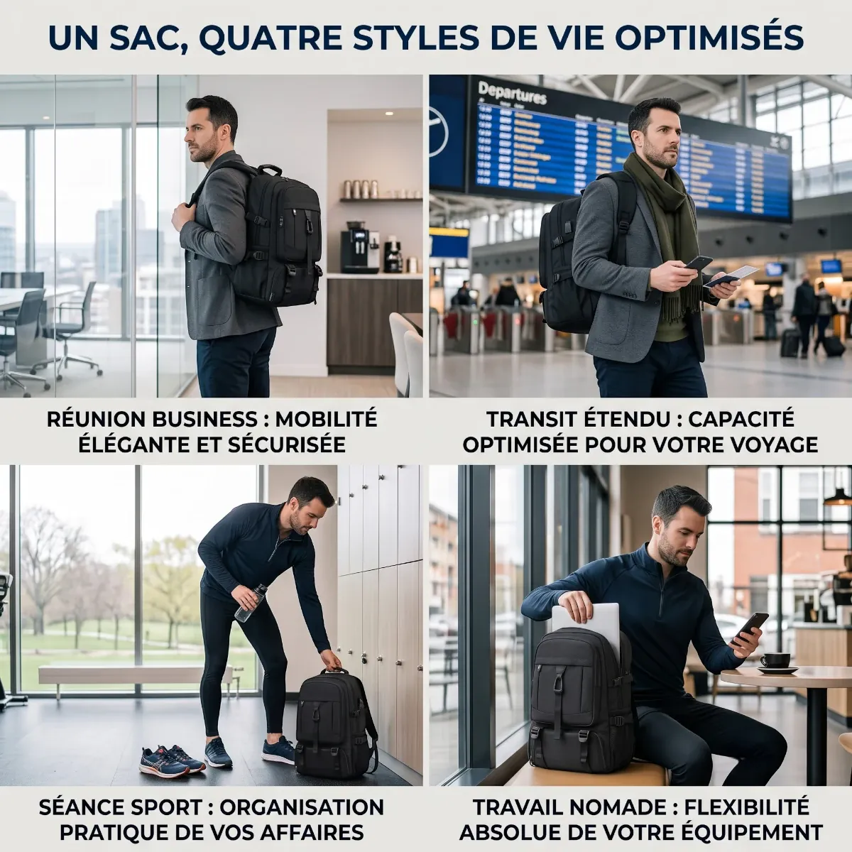 Les 4 cas d'utilisation au quotidien du sac à dos ordinateur homme Flexium