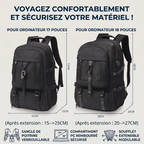 Dimensions et compatibilité PC 17 et 18 pouces du sac à dos ordinateur homme Flexium