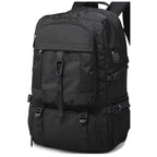 Sac à dos ordinateur homme Flexium noir 50 litres sur fond blanc, vue studio de face