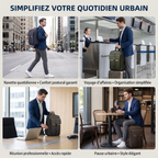 Différents cas d'utilisation urbains et professionnels du sac à dos ordinateur homme HK-Stratum