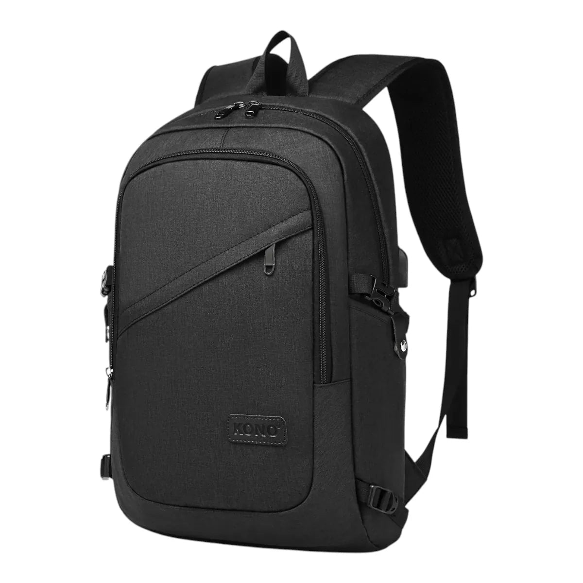Sac à dos ordinateur homme KonoSync haut de gamme sur fond blanc