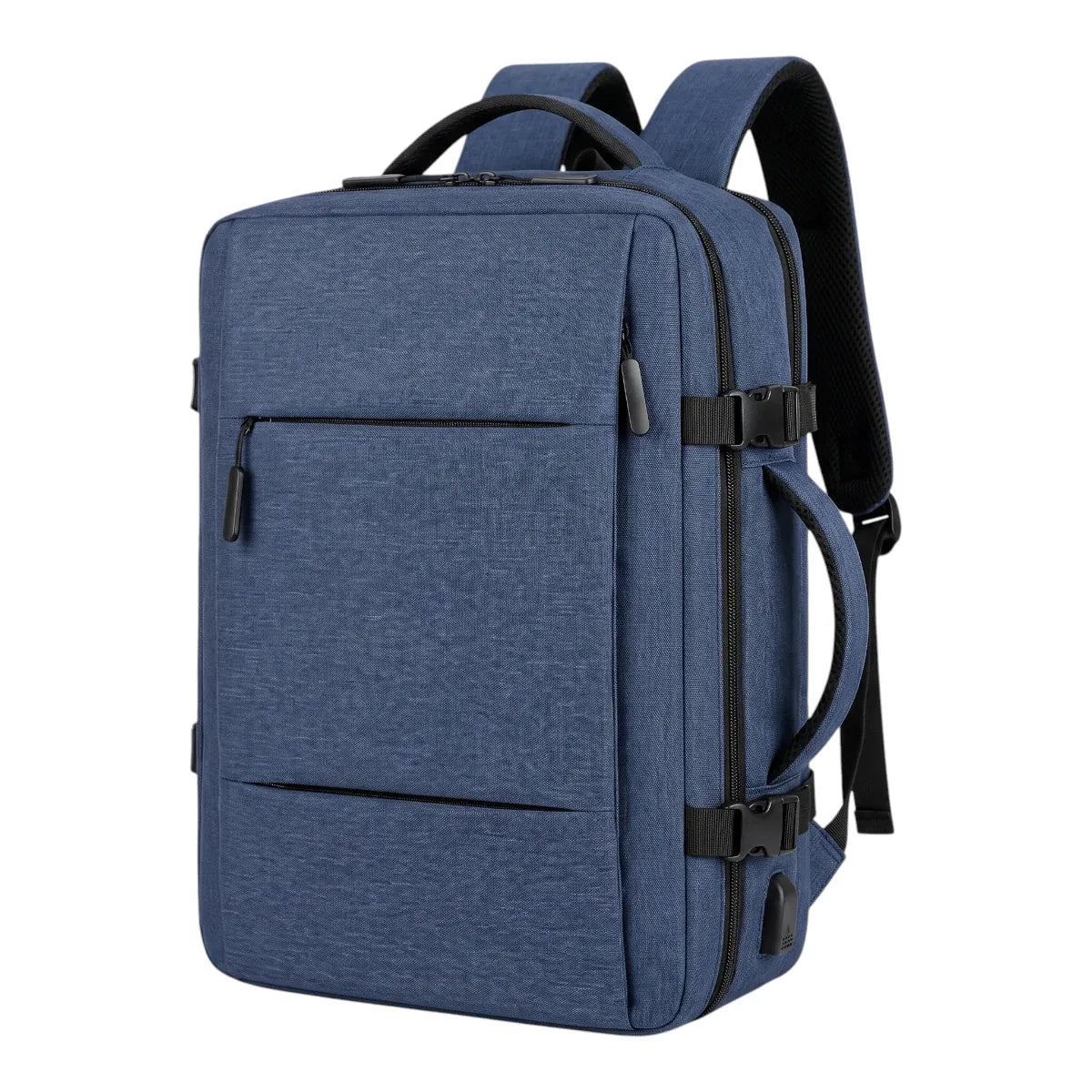 Sac à dos ordinateur homme MetroMorph Bleu Marine extensible vue studio