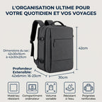 Dimensions 42x30cm et caractéristiques techniques du sac à dos ordinateur homme MetroMorph
