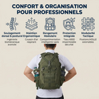 Infographie des bénéfices ergonomiques du sac à dos ordinateur homme TactiGrid