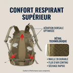 Système d'aération dorsale respirant du sac à dos ordinateur homme TactiGrid