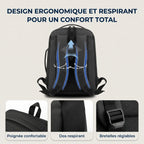 Panneau dorsal respirant et bretelles ergonomiques du sac à dos ordinateur homme UrbanShift