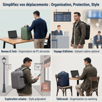 Les 4 cas d'utilisation du sac à dos ordinateur homme ValiPack