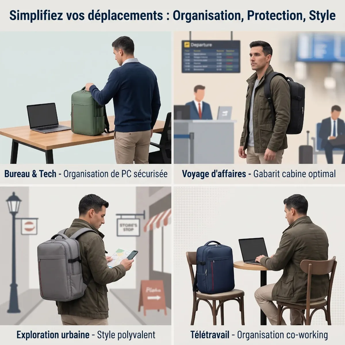 Les 4 cas d'utilisation du sac à dos ordinateur homme ValiPack