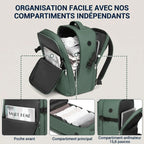 Vue des compartiments de rangement du sac à dos ordinateur homme ValiPack