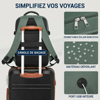 Détails de la sangle bagage et port USB du sac à dos ordinateur homme ValiPack