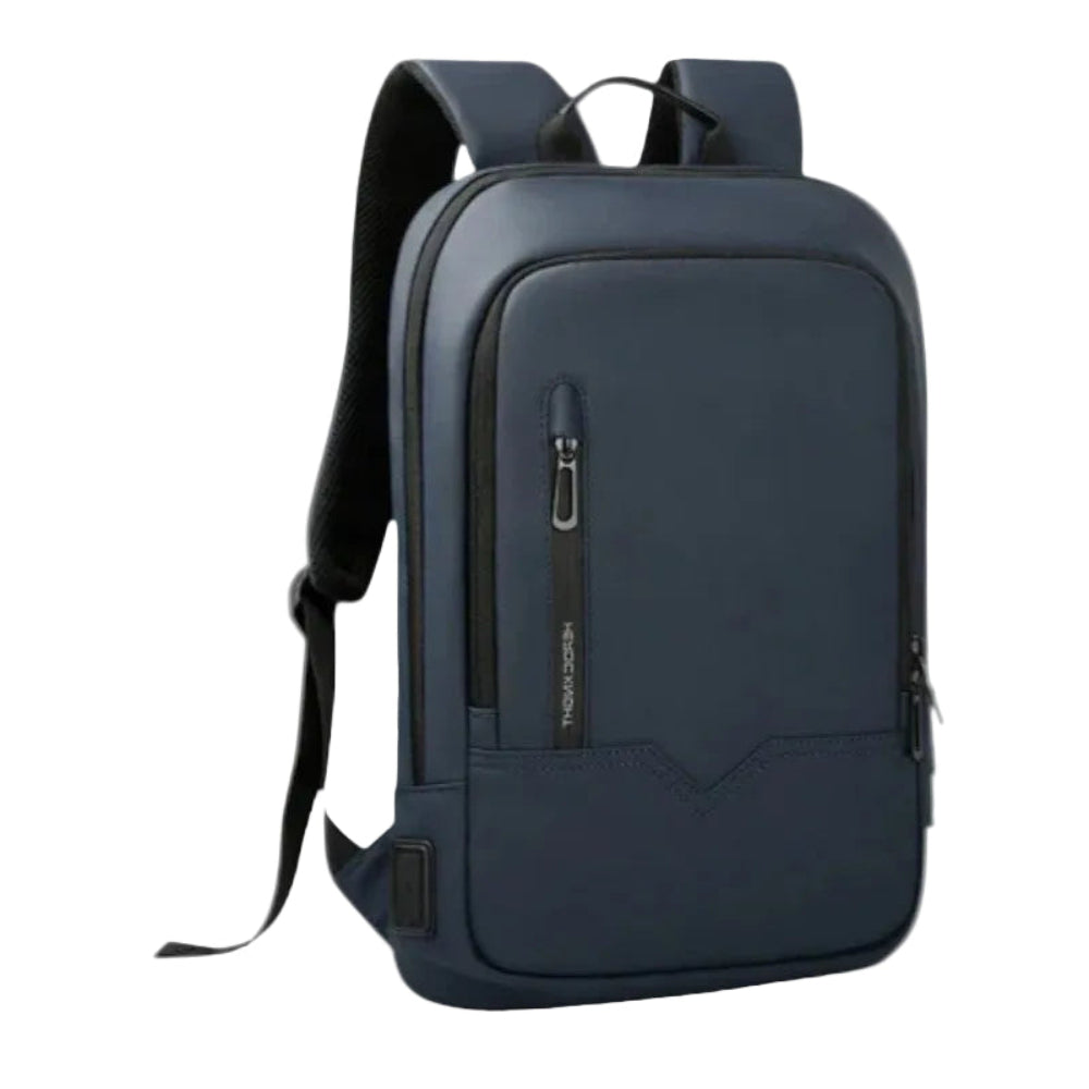 Sac à dos ordinateur mixte HK Shadow-Slim bleu marine, format 15.6-17 pouces, idéal pour le business et les déplacements urbains.